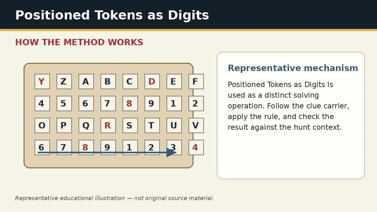 Representative educational illustration of Positioned Tokens as Digits