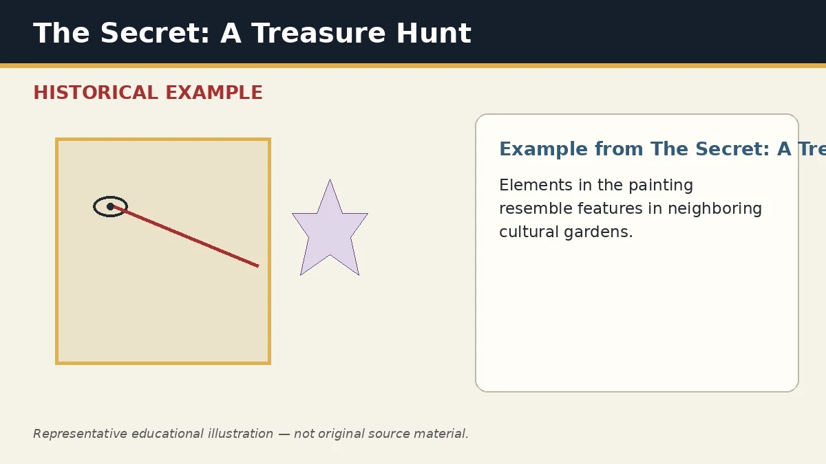 Representative example of Cross-Garden Visual Match as used in The Secret: A Treasure Hunt