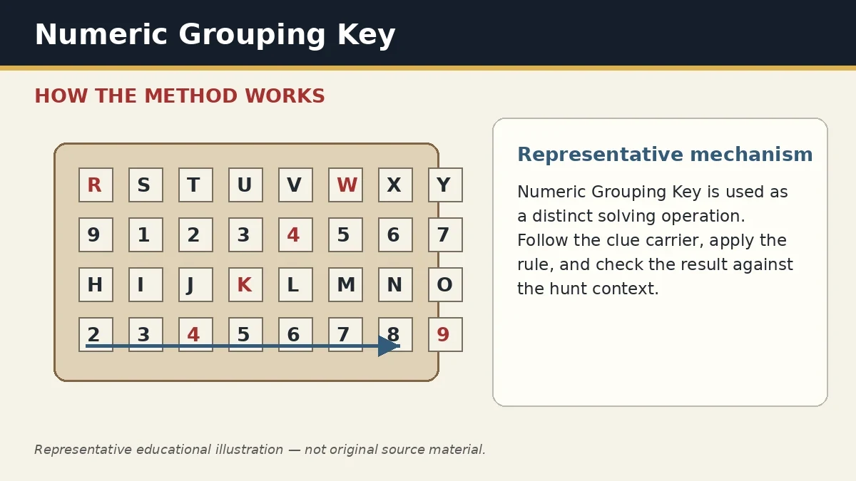 Representative educational illustration of Numeric Grouping Key