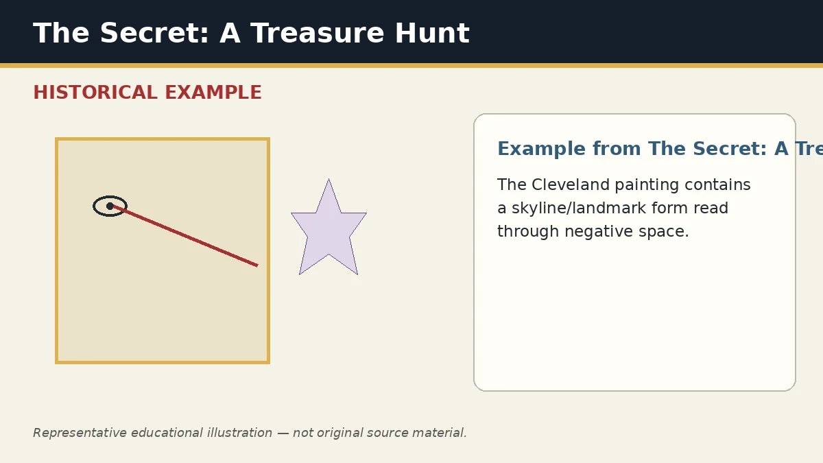 Representative example of Negative-Space Landmark as used in The Secret: A Treasure Hunt