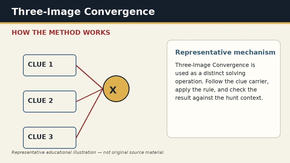 Representative educational illustration of Three-Image Convergence