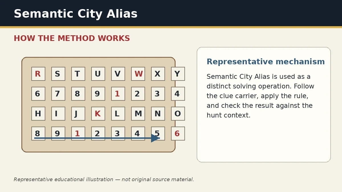 Representative educational illustration of Semantic City Alias