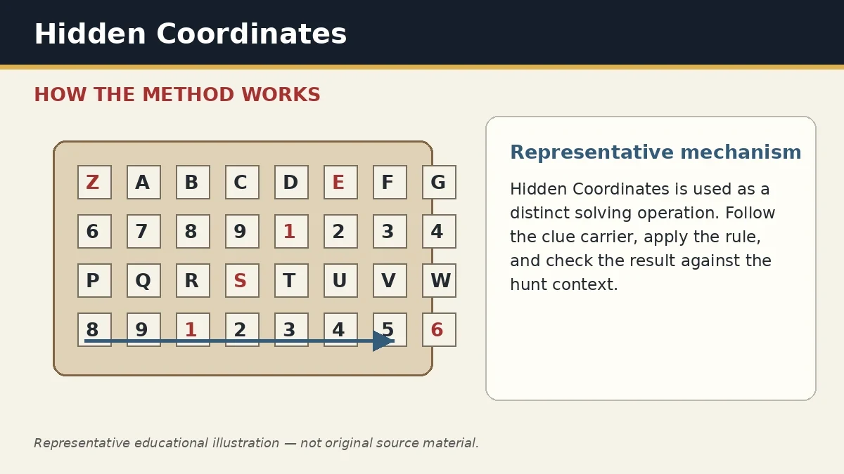 Representative educational illustration of Hidden Coordinates