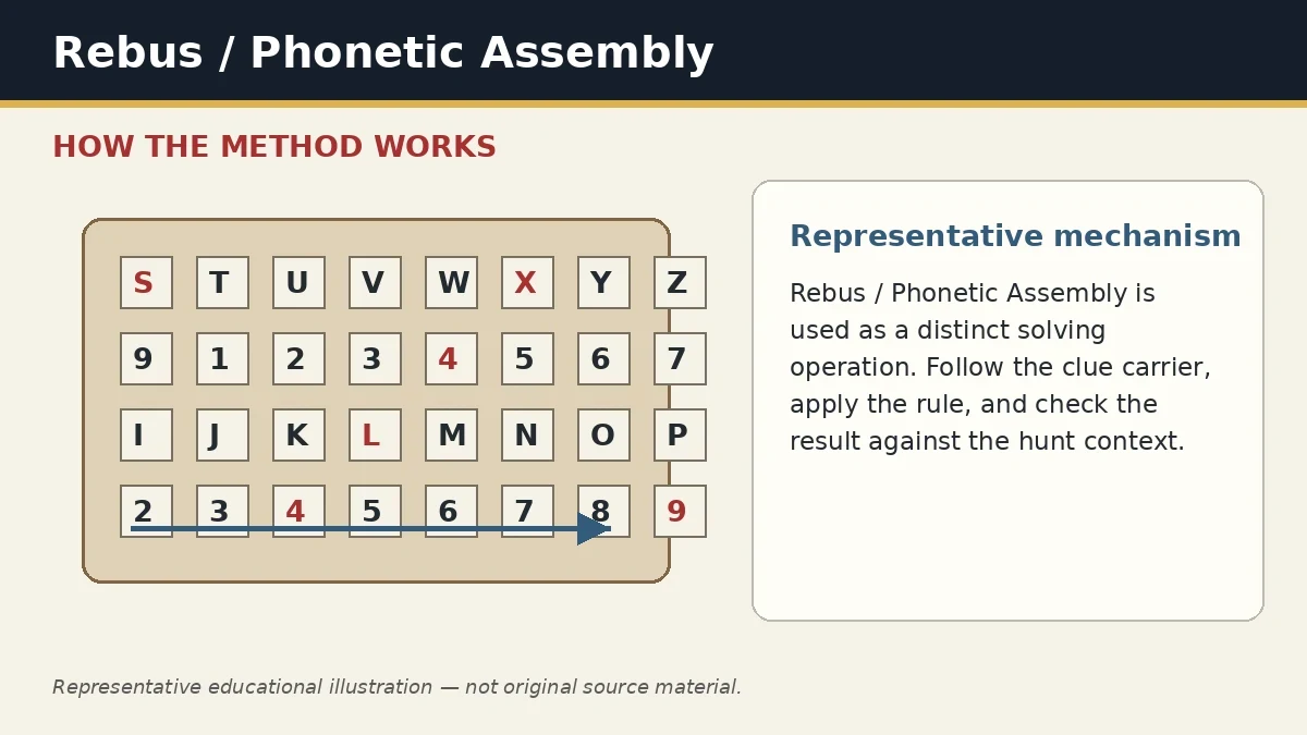 Representative educational illustration of Rebus / Phonetic Assembly