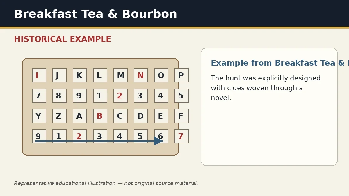 Representative example of Narrative-Embedded Clues as used in Breakfast Tea & Bourbon
