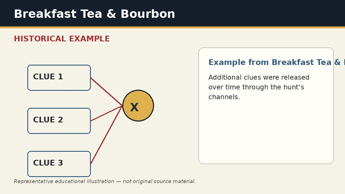 Representative example of Rolling Hints as used in Breakfast Tea & Bourbon