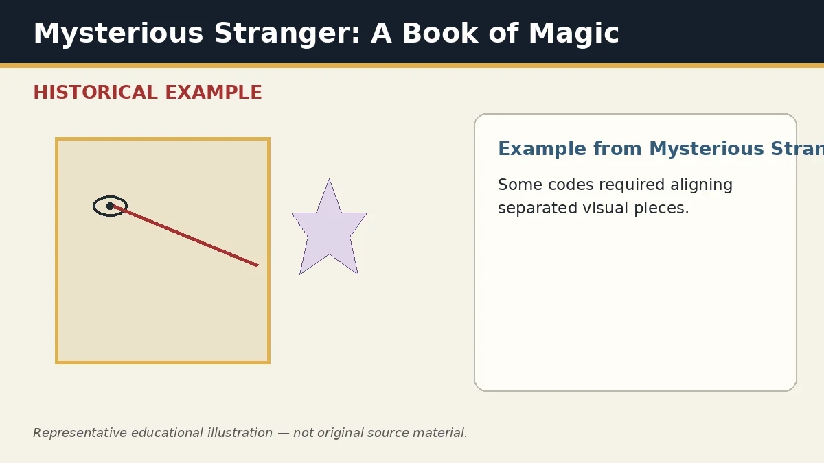 Representative example of Split-Image Alignment as used in Mysterious Stranger: A Book of Magic