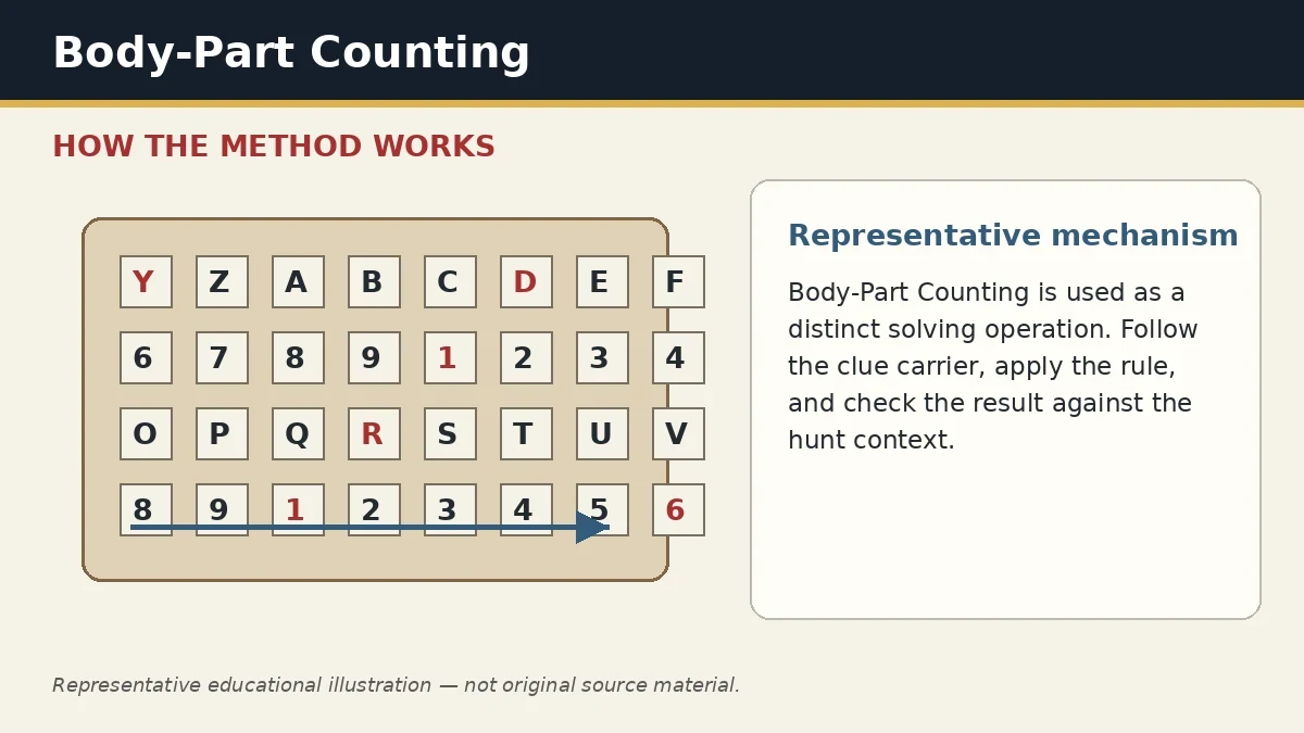 Representative educational illustration of Body-Part Counting