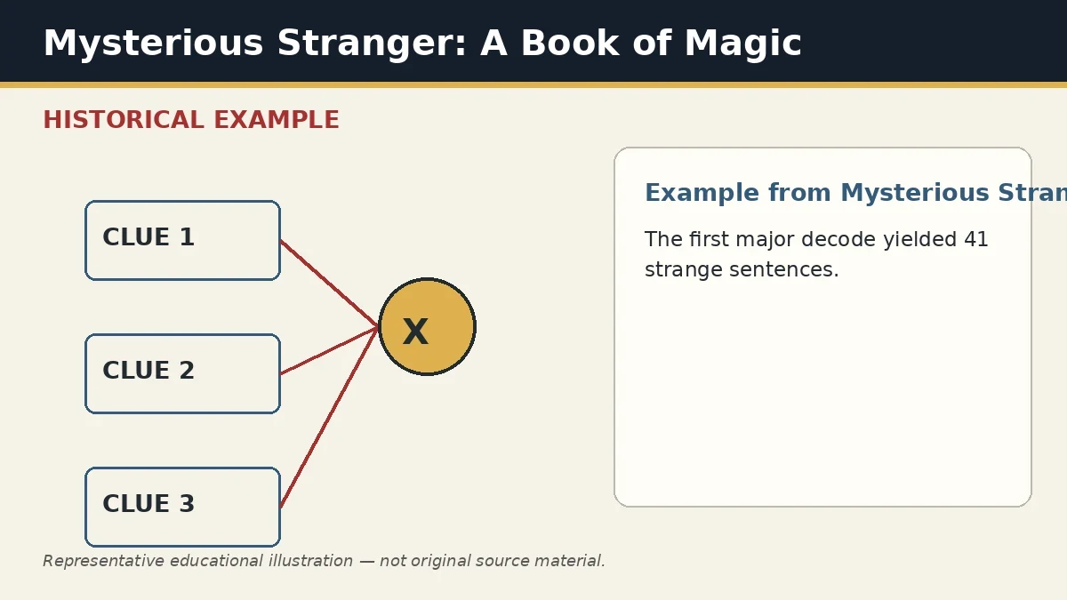 Representative example of Instruction Sentences as used in Mysterious Stranger: A Book of Magic