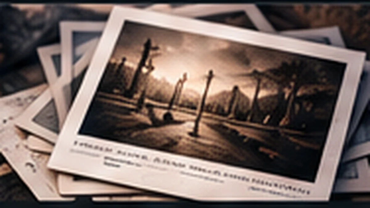 A stack of old photographs representing surviving evidence.
