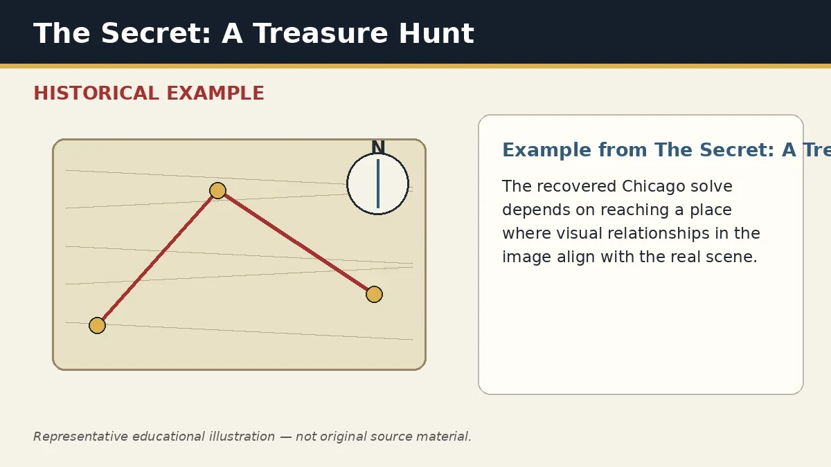 Representative example of Perspective / Sightline Match as used in The Secret: A Treasure Hunt