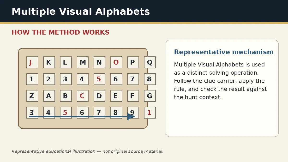 Representative educational illustration of Multiple Visual Alphabets