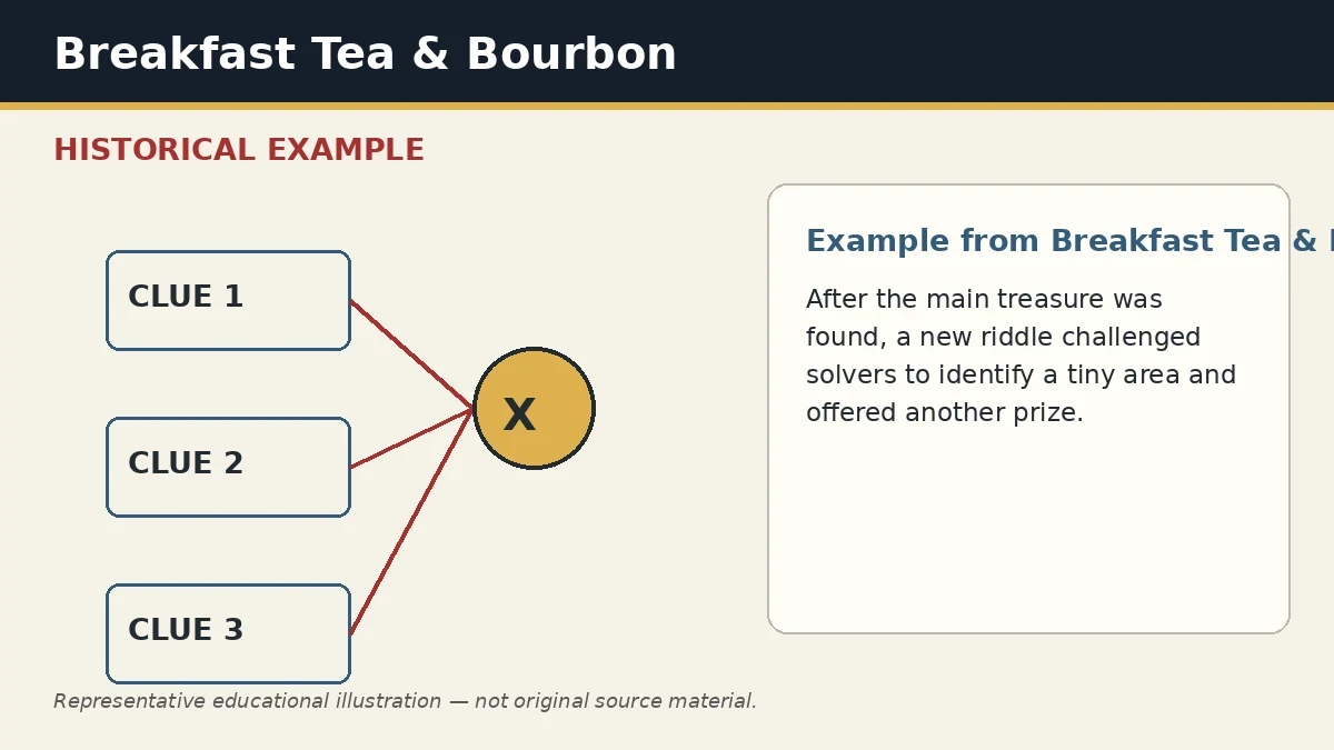 Representative example of Post-Hunt Secondary Riddle as used in Breakfast Tea & Bourbon