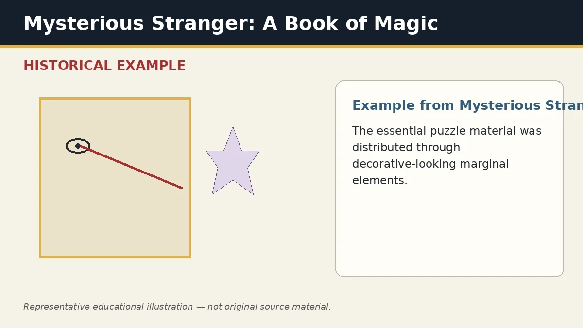 Representative example of Distributed Margin Ciphers as used in Mysterious Stranger: A Book of Magic