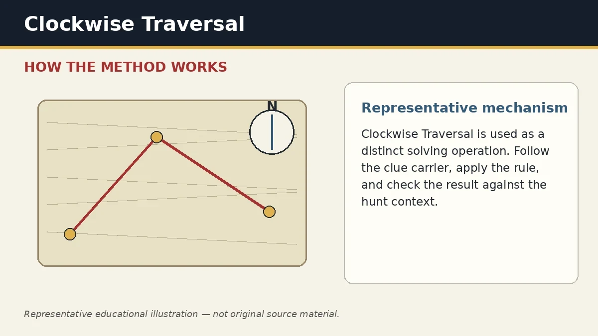 Representative educational illustration of Clockwise Traversal