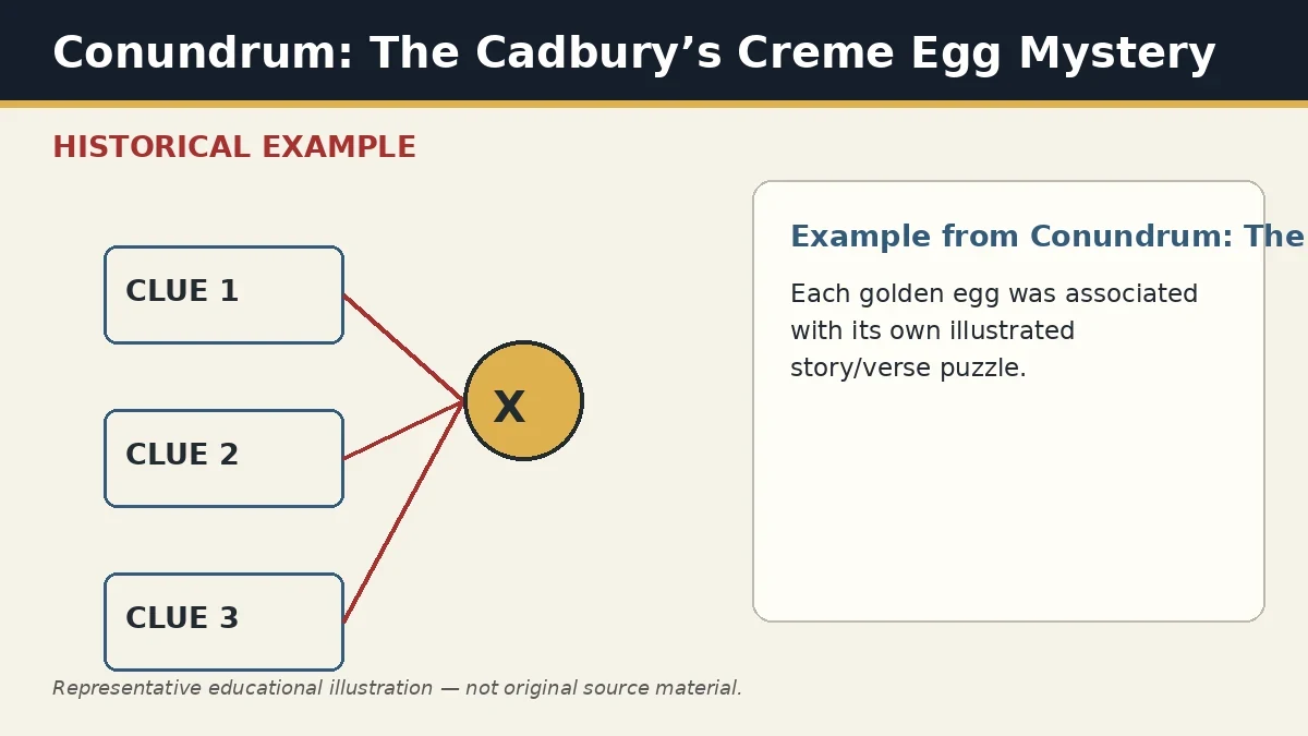 Representative example of Painting + Verse Pair as used in Conundrum: The Cadbury’s Creme Egg Mystery
