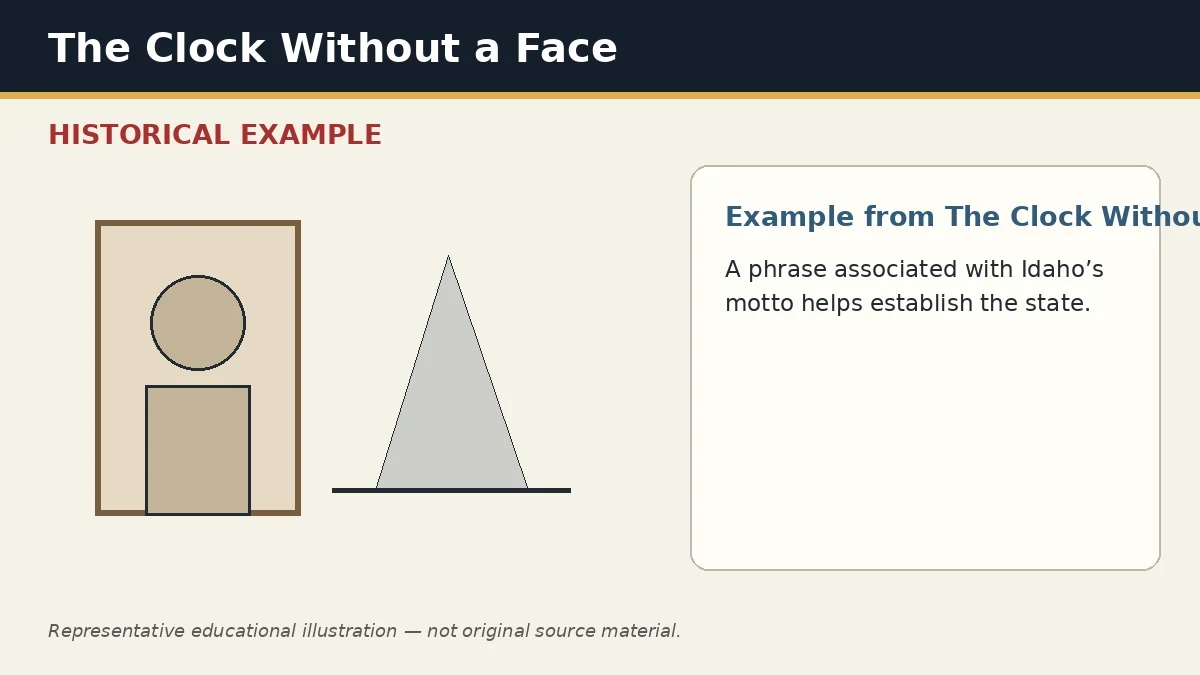 Representative example of Ordinal / Motto Clue as used in The Clock Without a Face