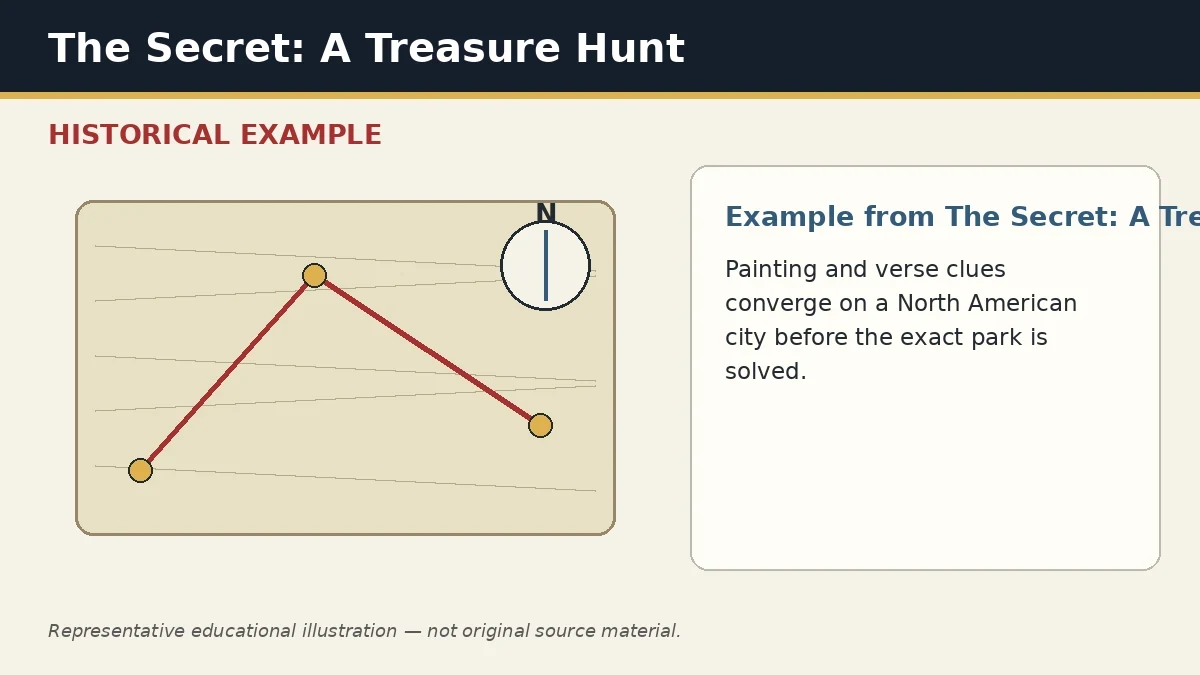 Representative example of City Triangulation as used in The Secret: A Treasure Hunt