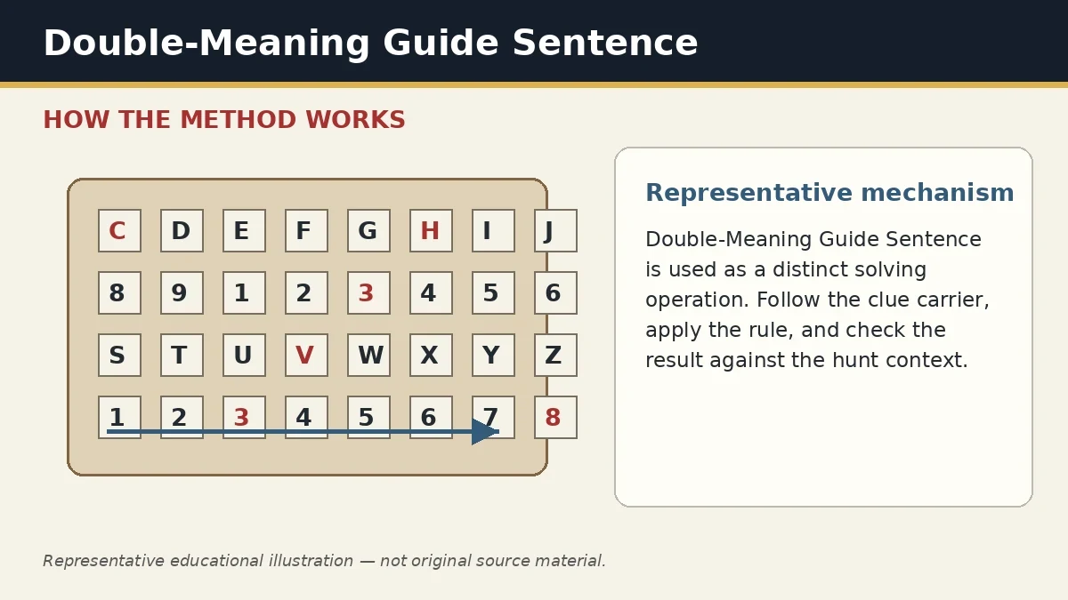 Representative educational illustration of Double-Meaning Guide Sentence