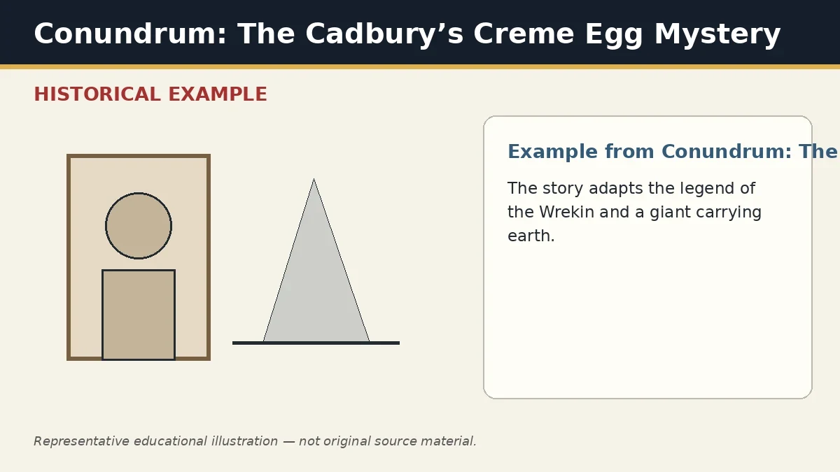 Representative example of Folklore Localization as used in Conundrum: The Cadbury’s Creme Egg Mystery