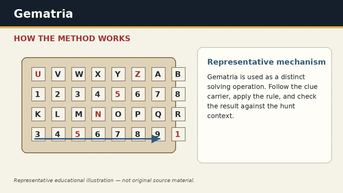 Representative educational illustration of Gematria