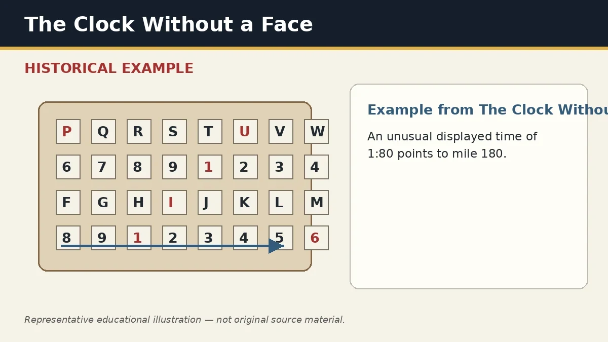 Representative example of Impossible Clock / Number Anomaly as used in The Clock Without a Face
