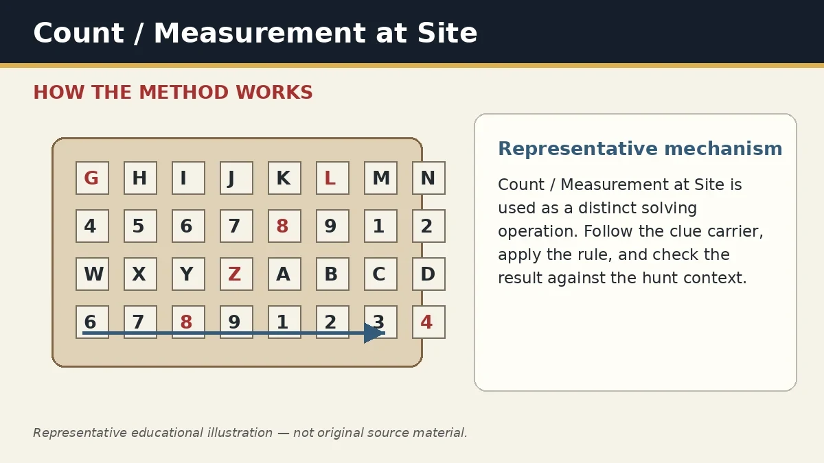 Representative educational illustration of Count / Measurement at Site