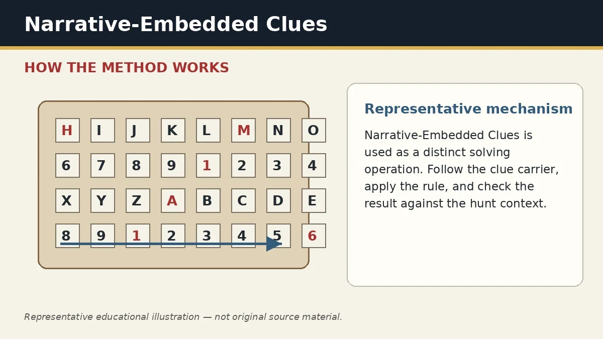 Representative educational illustration of Narrative-Embedded Clues