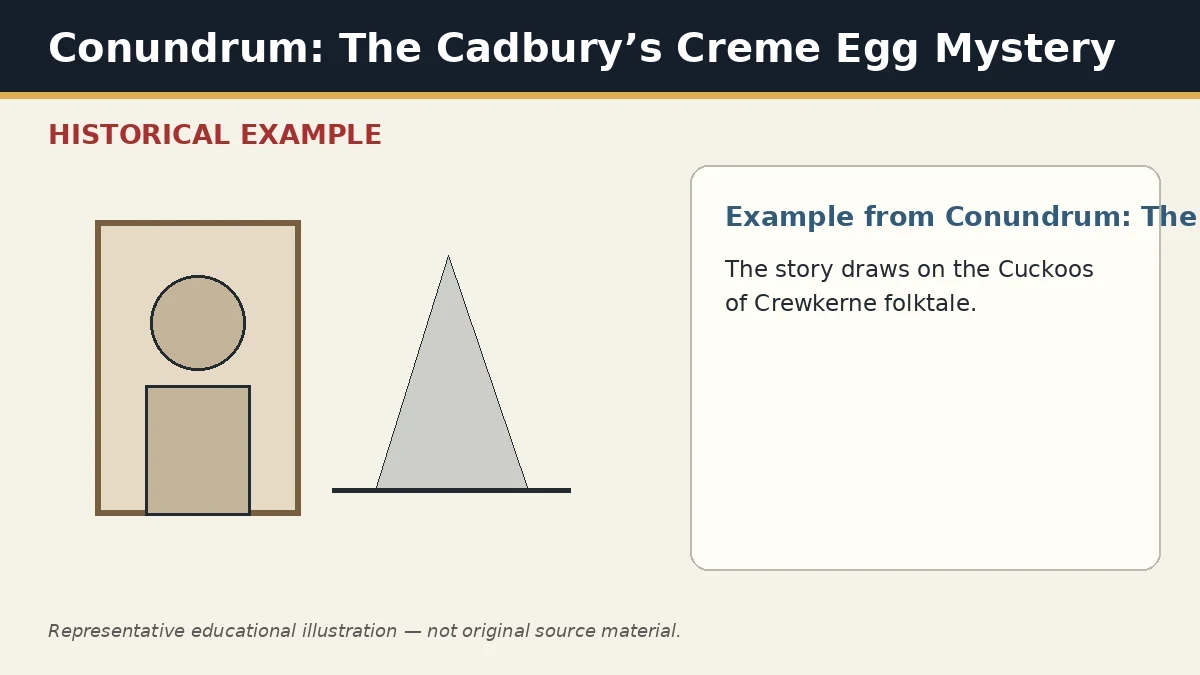 Representative example of Local Folklore as used in Conundrum: The Cadbury’s Creme Egg Mystery