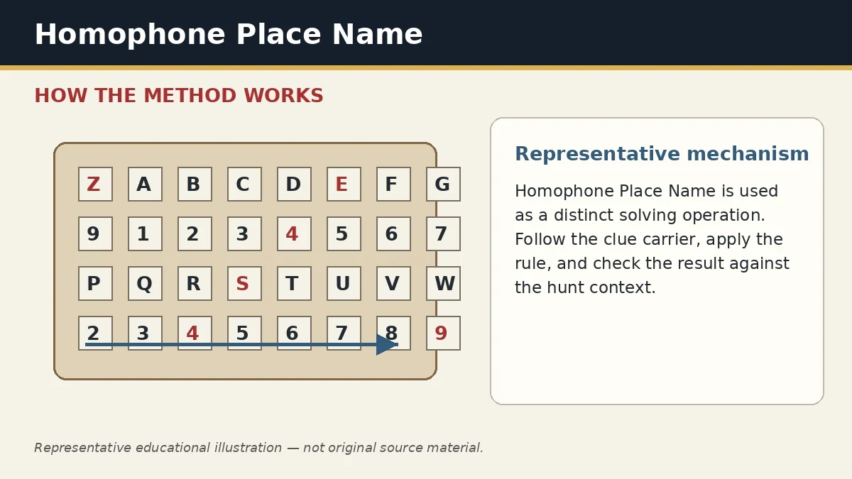 Representative educational illustration of Homophone Place Name