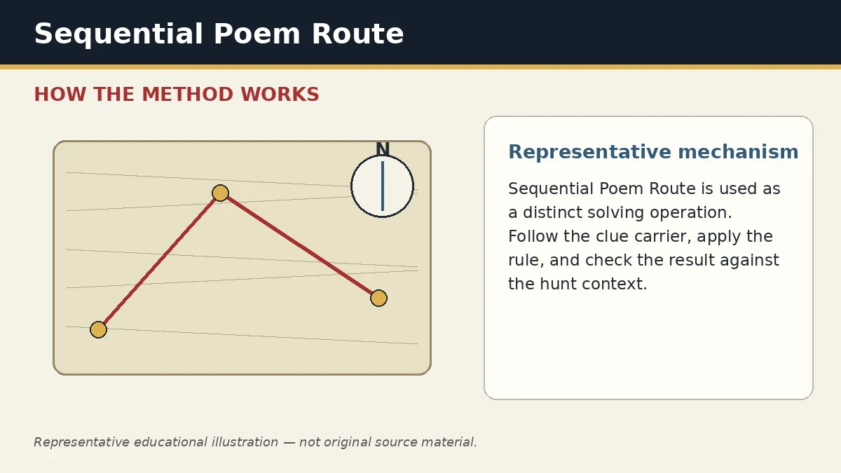 Representative educational illustration of Sequential Poem Route