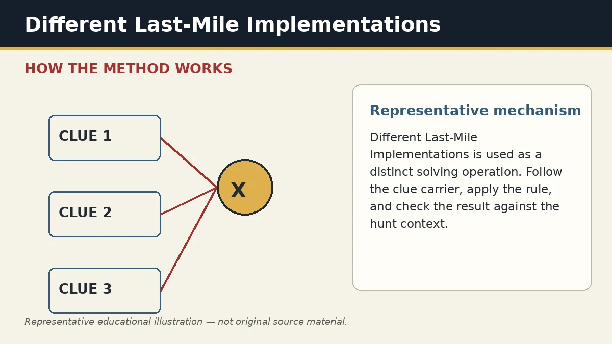 Representative educational illustration of Different Last-Mile Implementations
